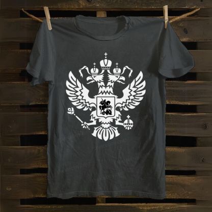 Double-headed eagle emblem Christ's Victory cotton T-shirt
