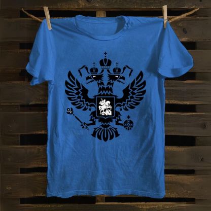 Double-headed eagle emblem Christ's Victory cotton T-shirt