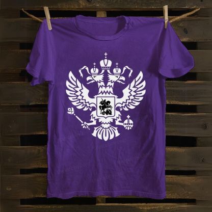 Double-headed eagle emblem Christ's Victory cotton T-shirt