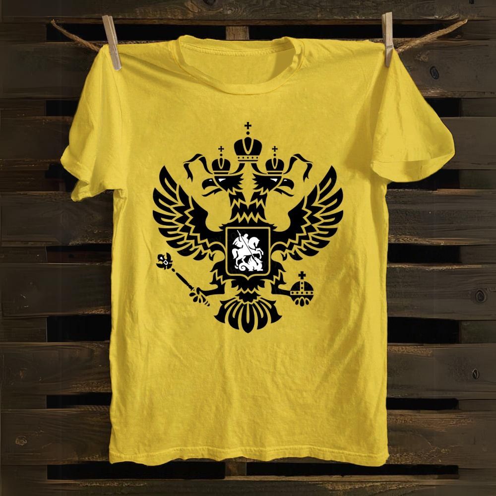 Double-headed eagle emblem Christ's Victory cotton T-shirt