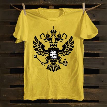 Double-headed eagle emblem Christ's Victory cotton T-shirt