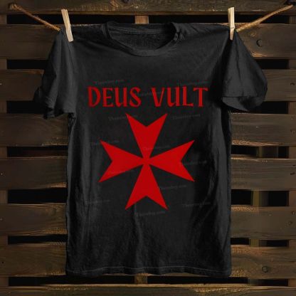 Deus Vult christian catholic templar knights crusades Cotton T-shirt