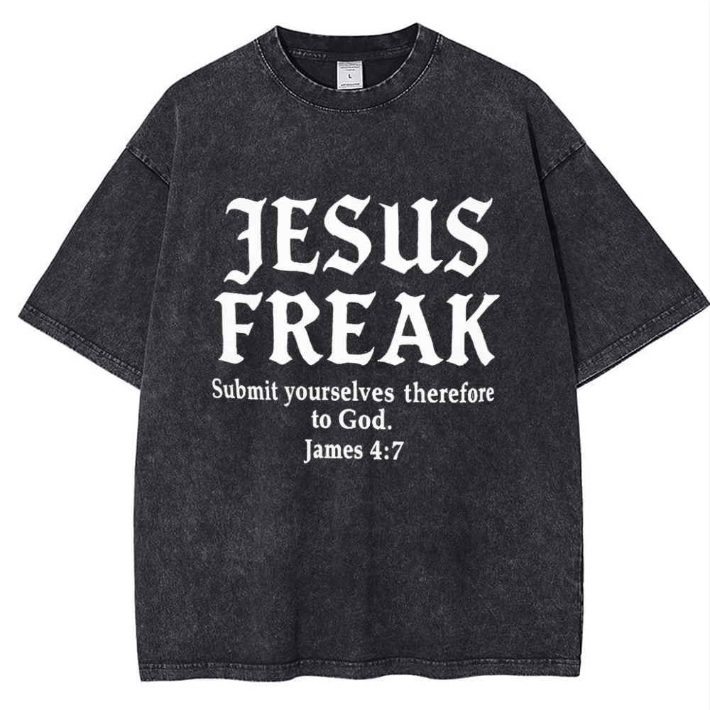 Jesus Freak Submit Yourselves Therefore To God Snowflake Vintage Cotton T-Shirt