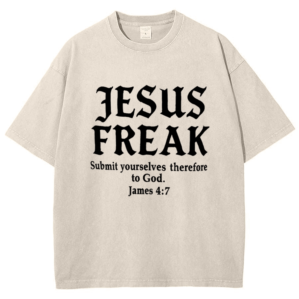 Jesus Freak Submit Yourselves Therefore To God Snowflake Vintage Cotton T-Shirt