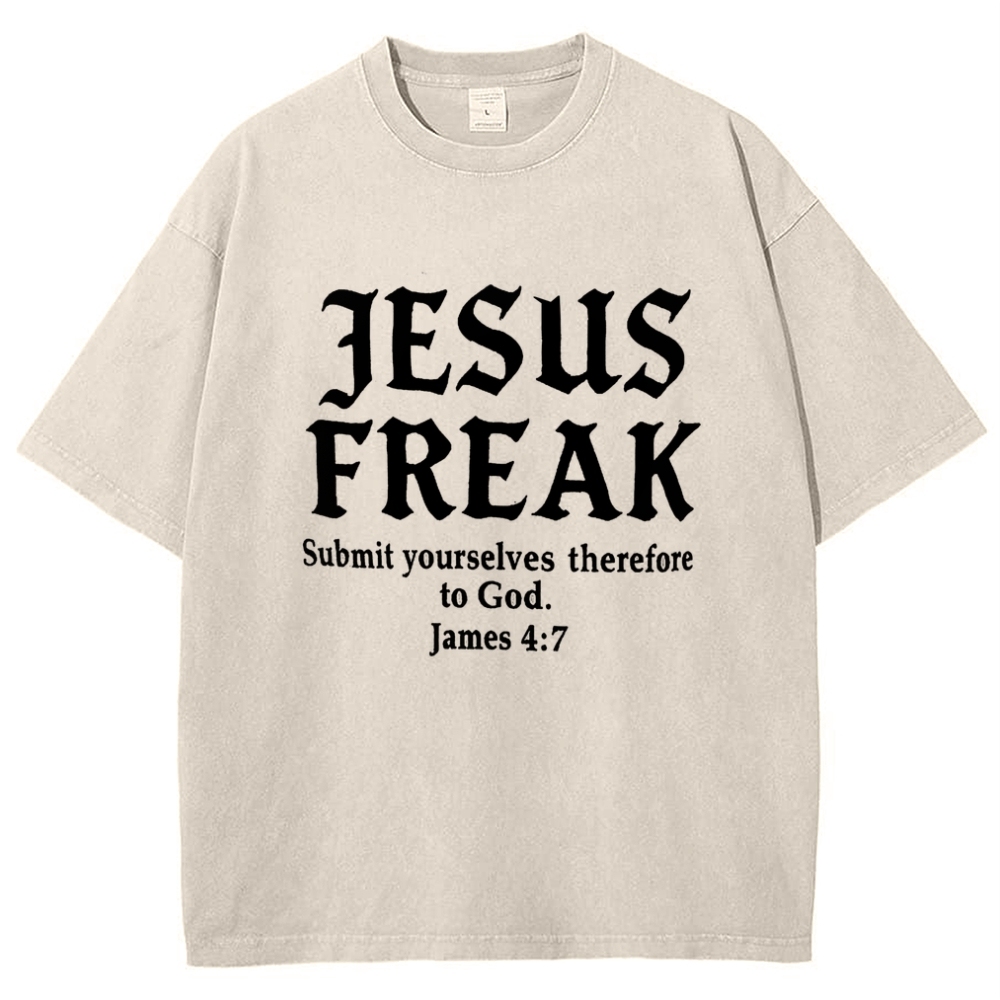 Jesus Freak Submit Yourselves Therefore To God Snowflake Vintage Cotton T-Shirt
