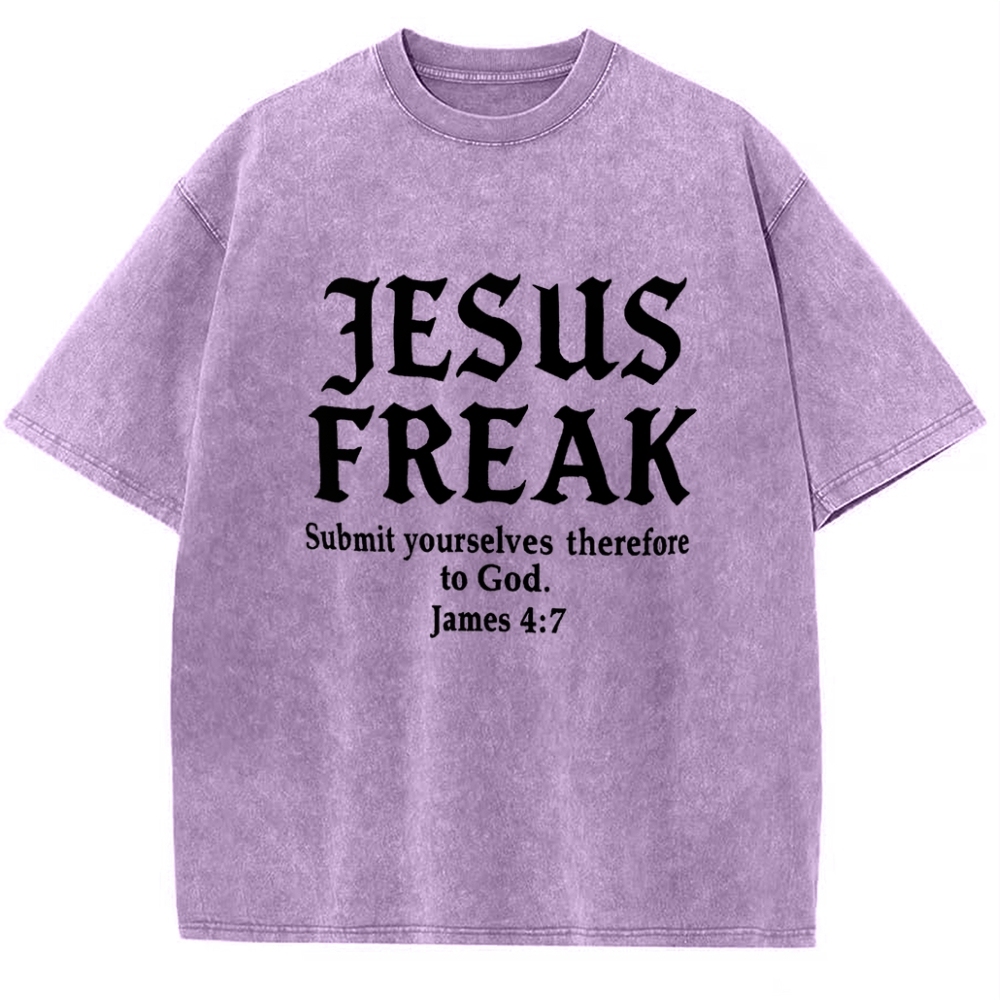 Jesus Freak Submit Yourselves Therefore To God Snowflake Vintage Cotton T-Shirt