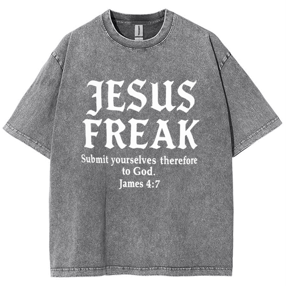 Jesus Freak Submit Yourselves Therefore To God Snowflake Vintage Cotton T-Shirt