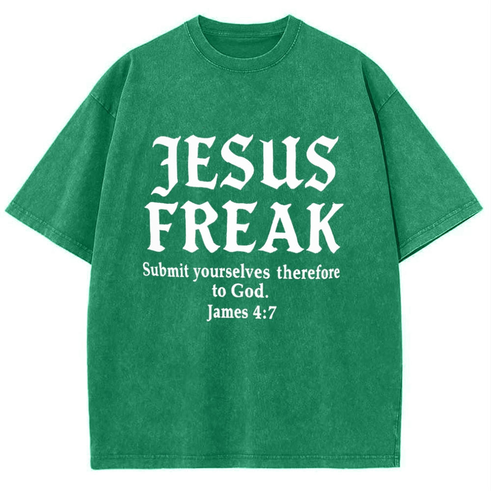 Jesus Freak Submit Yourselves Therefore To God Snowflake Vintage Cotton T-Shirt