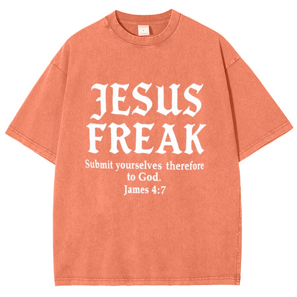 Jesus Freak Submit Yourselves Therefore To God Snowflake Vintage Cotton T-Shirt