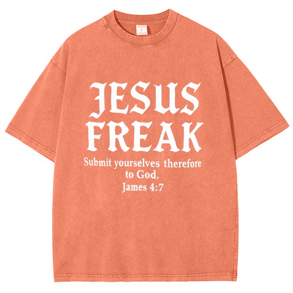 Jesus Freak Submit Yourselves Therefore To God Snowflake Vintage Cotton T-Shirt