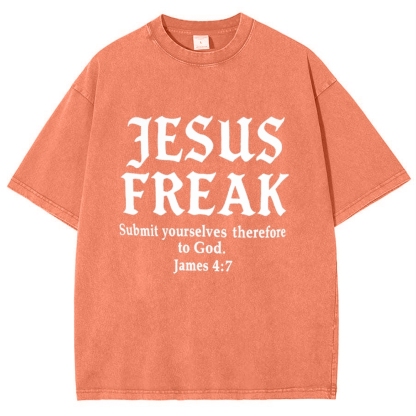 Jesus Freak Submit Yourselves Therefore To God Snowflake Vintage Cotton T-Shirt
