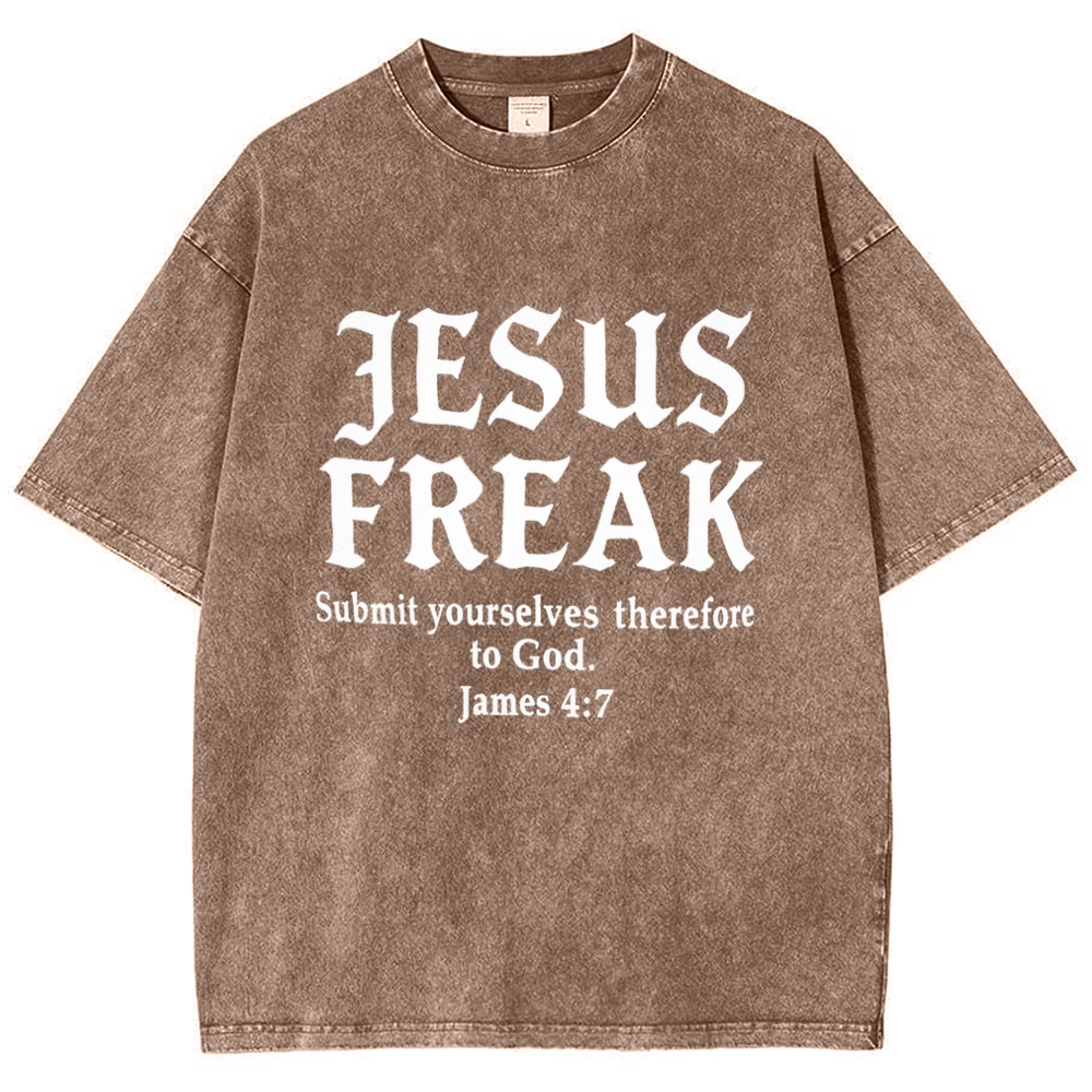 Jesus Freak Submit Yourselves Therefore To God Snowflake Vintage Cotton T-Shirt