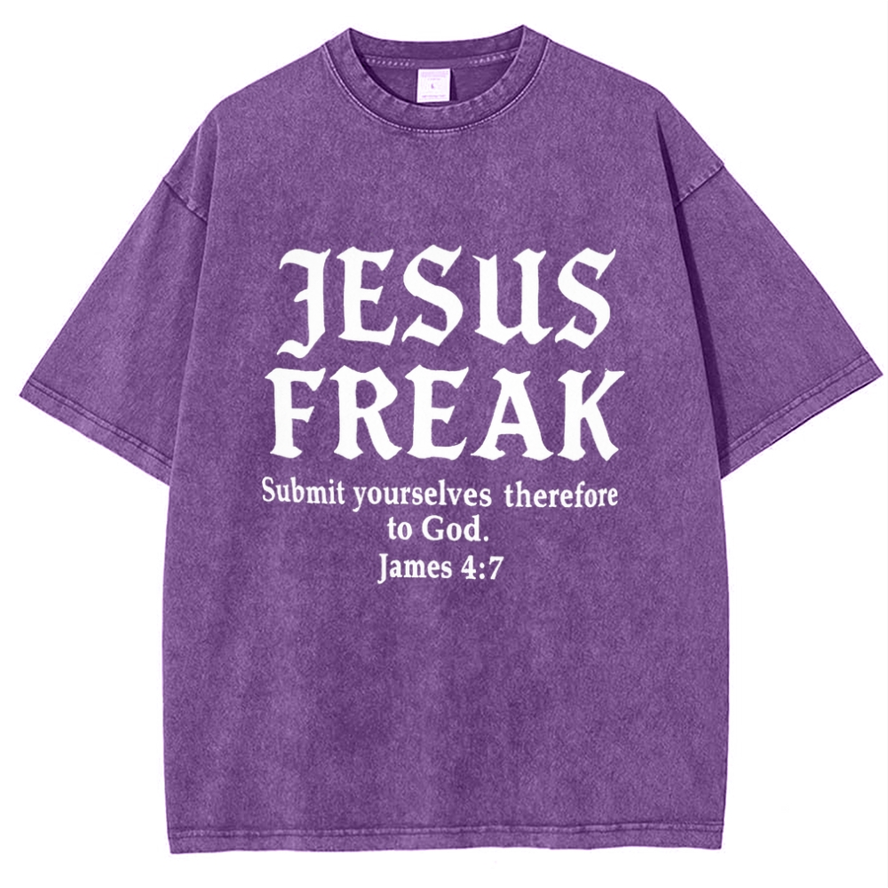 Jesus Freak Submit Yourselves Therefore To God Snowflake Vintage Cotton T-Shirt
