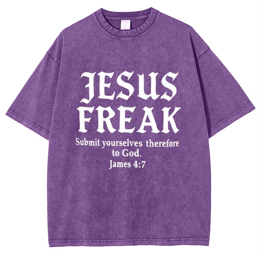 Jesus Freak Submit Yourselves Therefore To God Snowflake Vintage Cotton T-Shirt