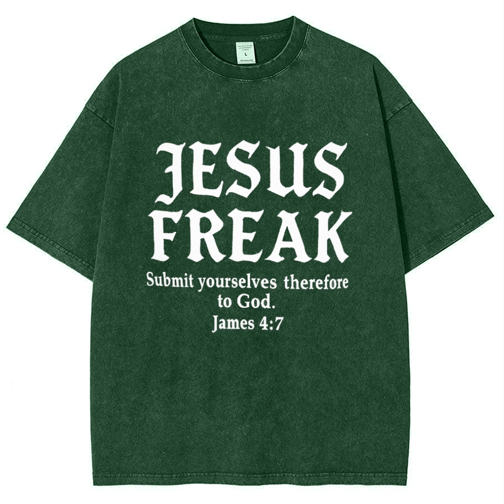 Jesus Freak Submit Yourselves Therefore To God Snowflake Vintage Cotton T-Shirt