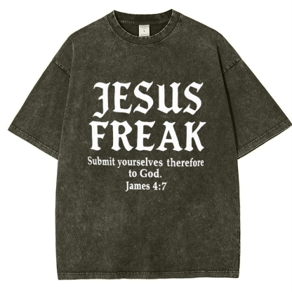 Jesus Freak Submit Yourselves Therefore To God Snowflake Vintage Cotton T-Shirt