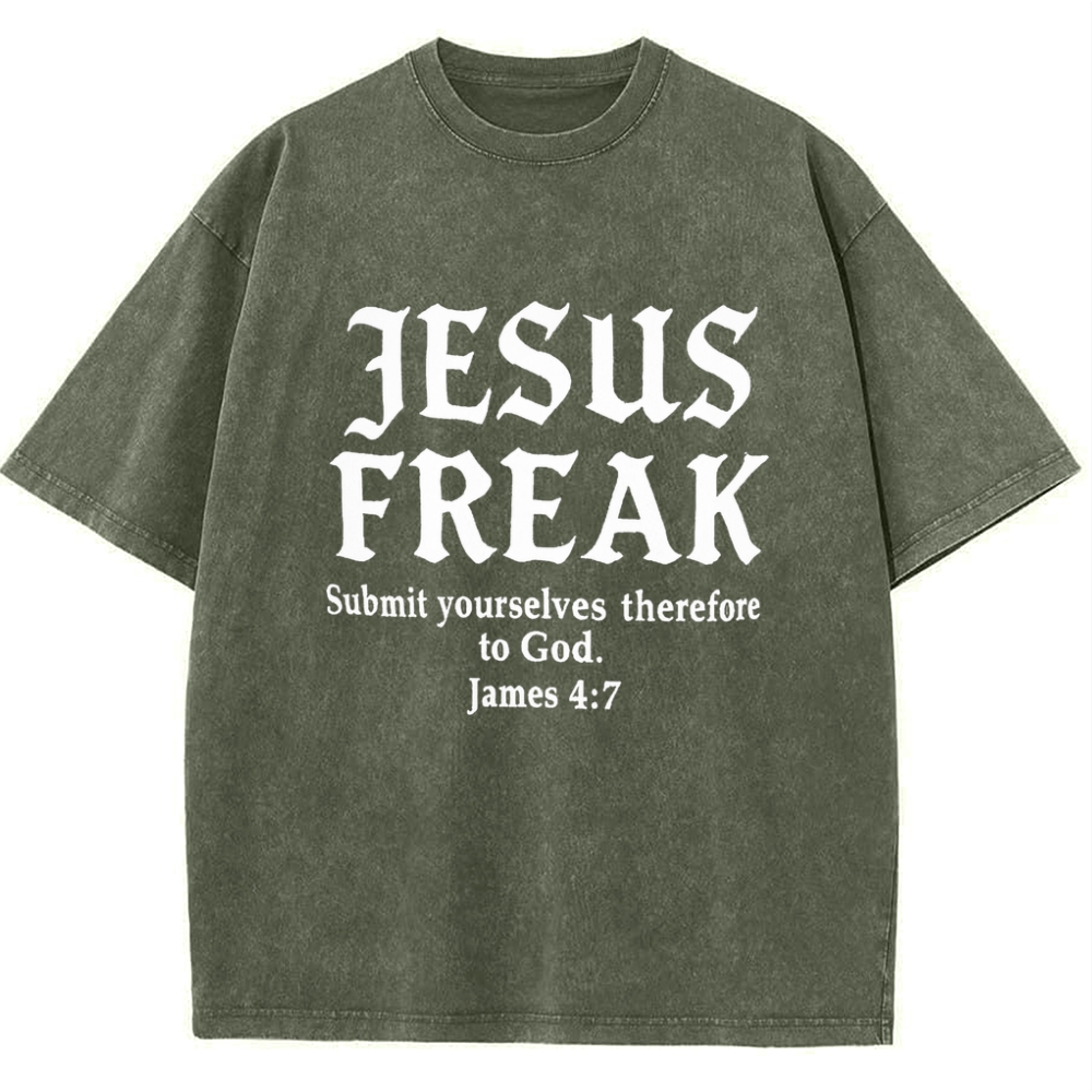 Jesus Freak Submit Yourselves Therefore To God Snowflake Vintage Cotton T-Shirt