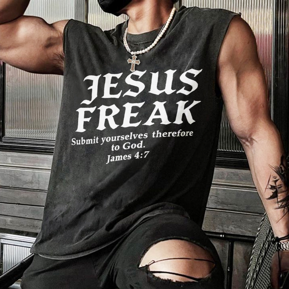 Jesus Freak Submit Yourselves Therefore To God Christian Snowflake Washed Vest
