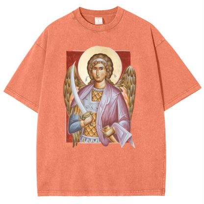 Archangel Michael Snowflake Vintage Cotton T-Shirt 