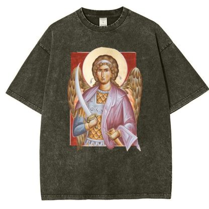 Archangel Michael Snowflake Vintage Cotton T-Shirt 