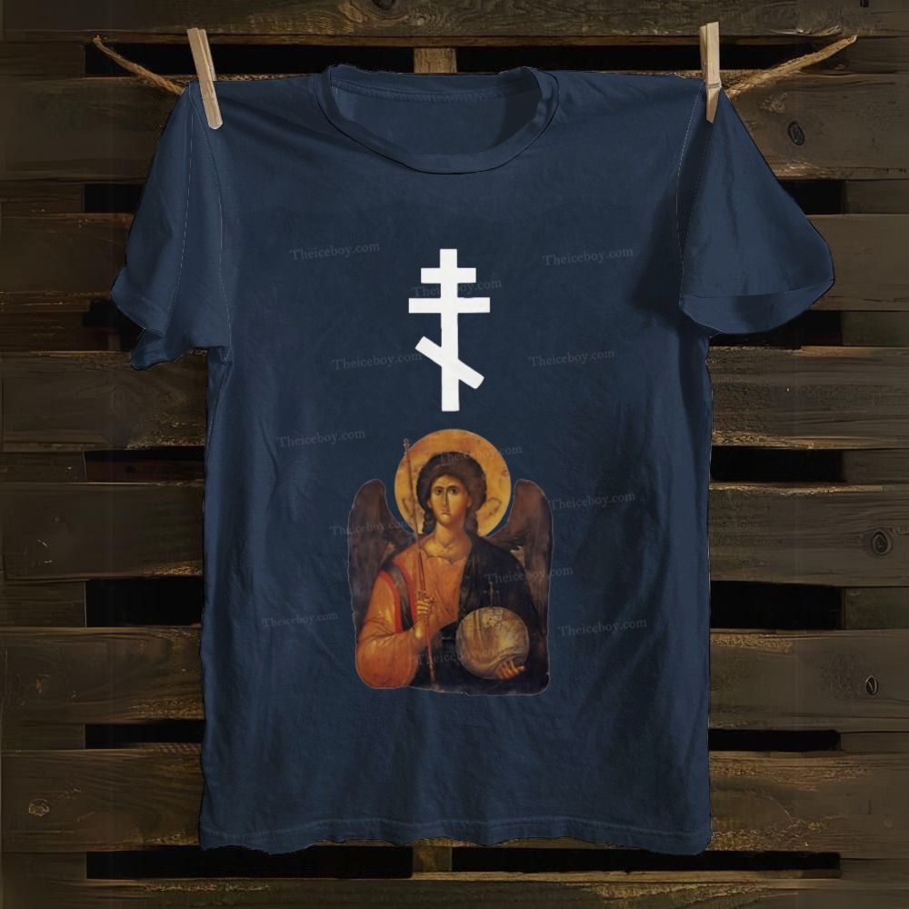 The Archangel Michael Orthodox christianity Cotton T-shirt