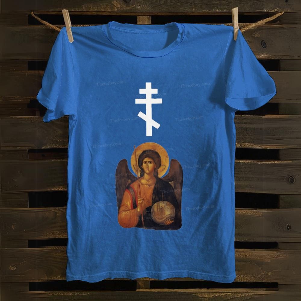 The Archangel Michael Orthodox christianity Cotton T-shirt