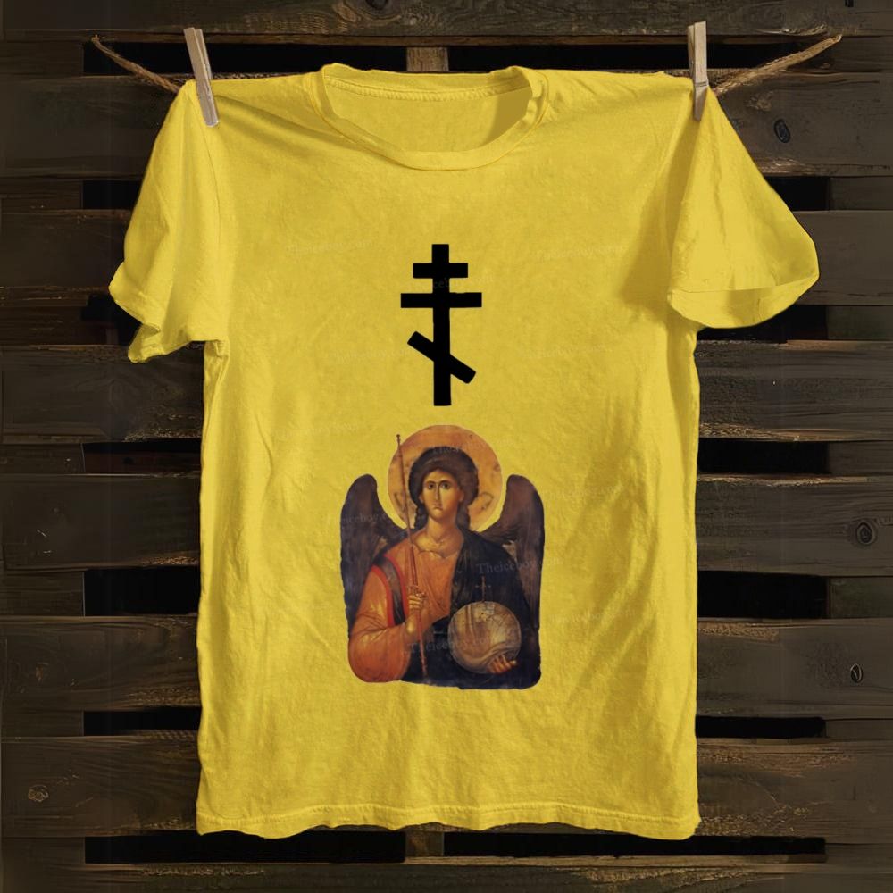 The Archangel Michael Orthodox christianity Cotton T-shirt