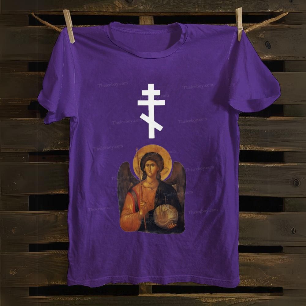 The Archangel Michael Orthodox christianity Cotton T-shirt