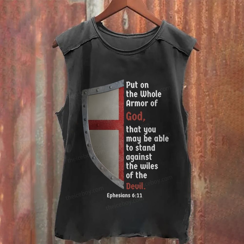 Put On the Whole Armor Of God Washed Tank Top