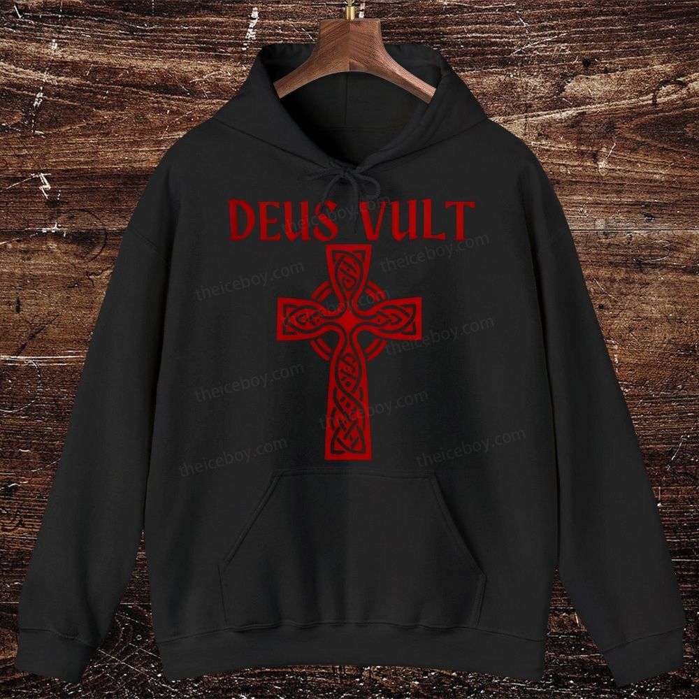 Deus Vult christian catholic The Lord templar knights Oversized Cotton Hoodies
