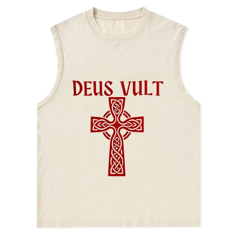 Deus Vult christian catholic The Lord templar knights Christian Snowflake Washed Vest