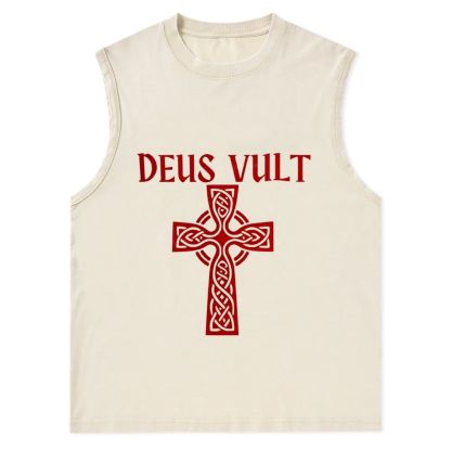 Deus Vult christian catholic The Lord templar knights Christian Snowflake Washed Vest