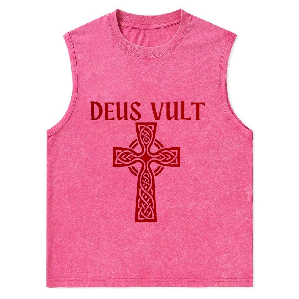 Deus Vult christian catholic The Lord templar knights Christian Snowflake Washed Vest