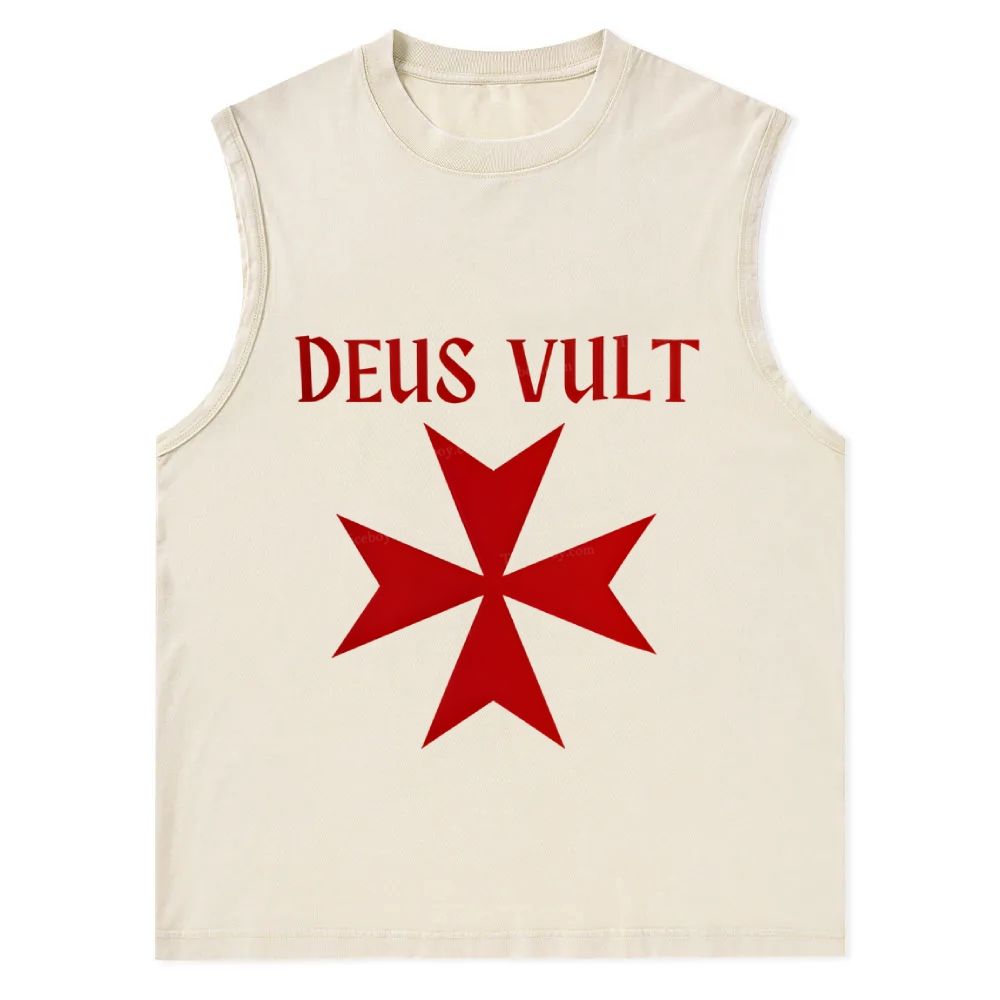 Deus Vult christian catholic templar knights crusades Christian Snowflake Washed Vest