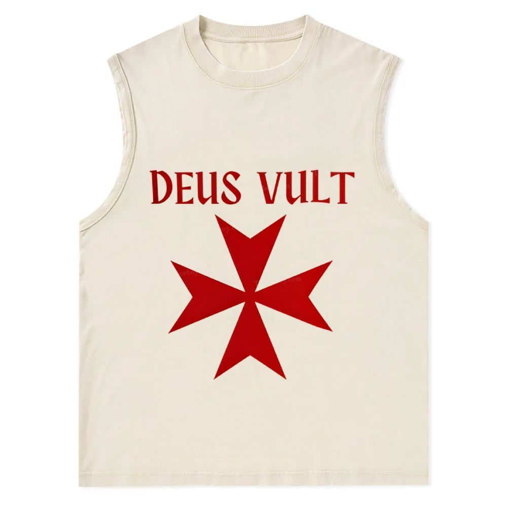 Deus Vult christian catholic templar knights crusades Christian Snowflake Washed Vest