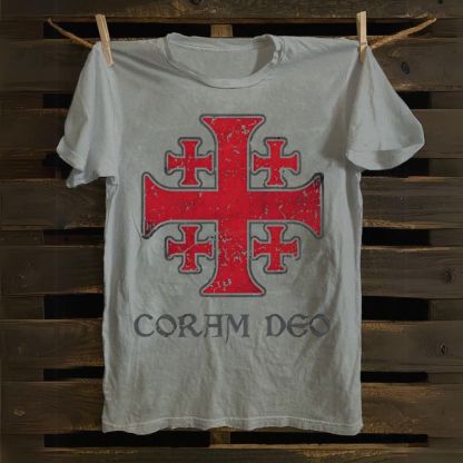 Coram Deo Jerusalem Cross Cotton T-shirt