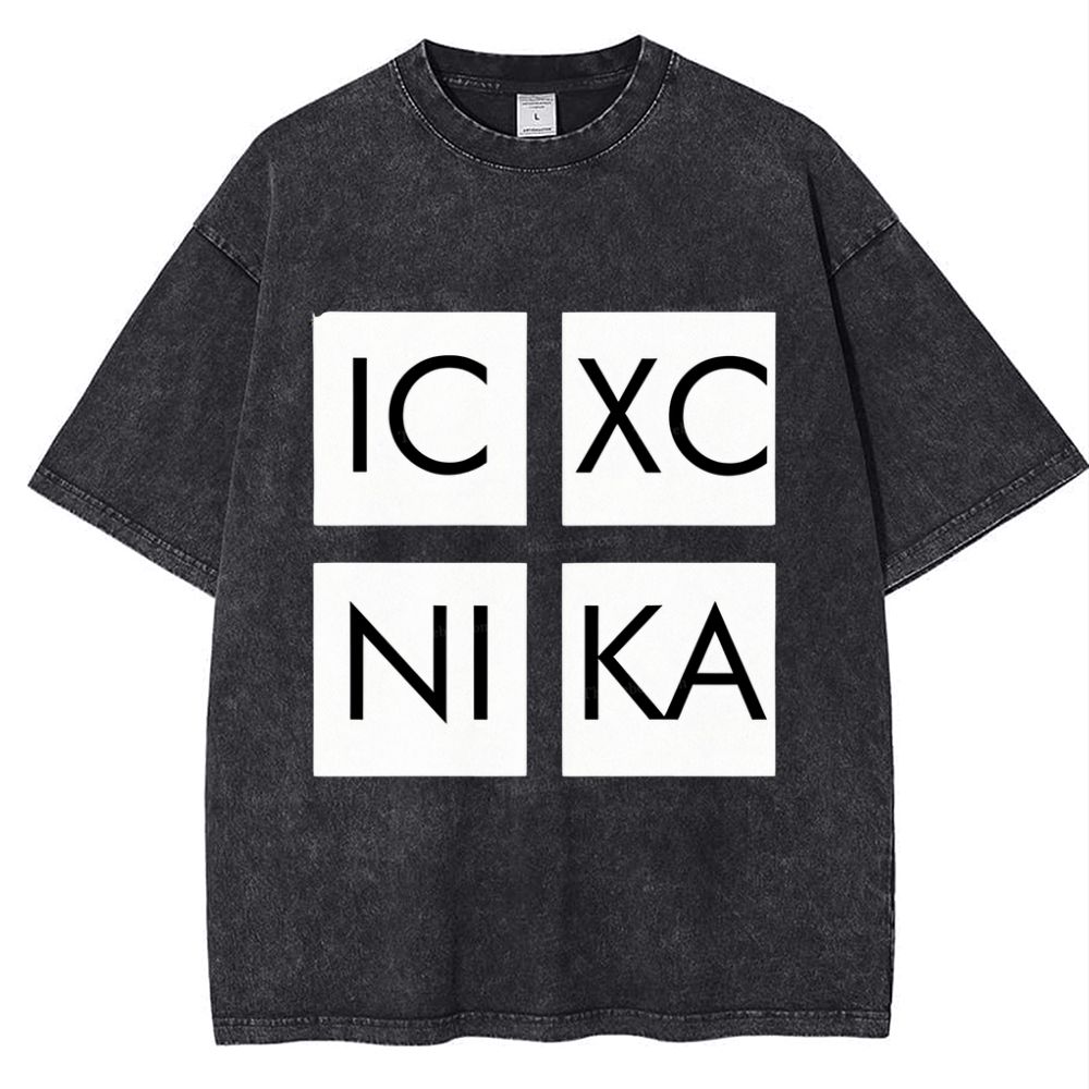 Jesus Christ Conquers ICXC NIKA Snowflake Vintage Cotton T-Shirt