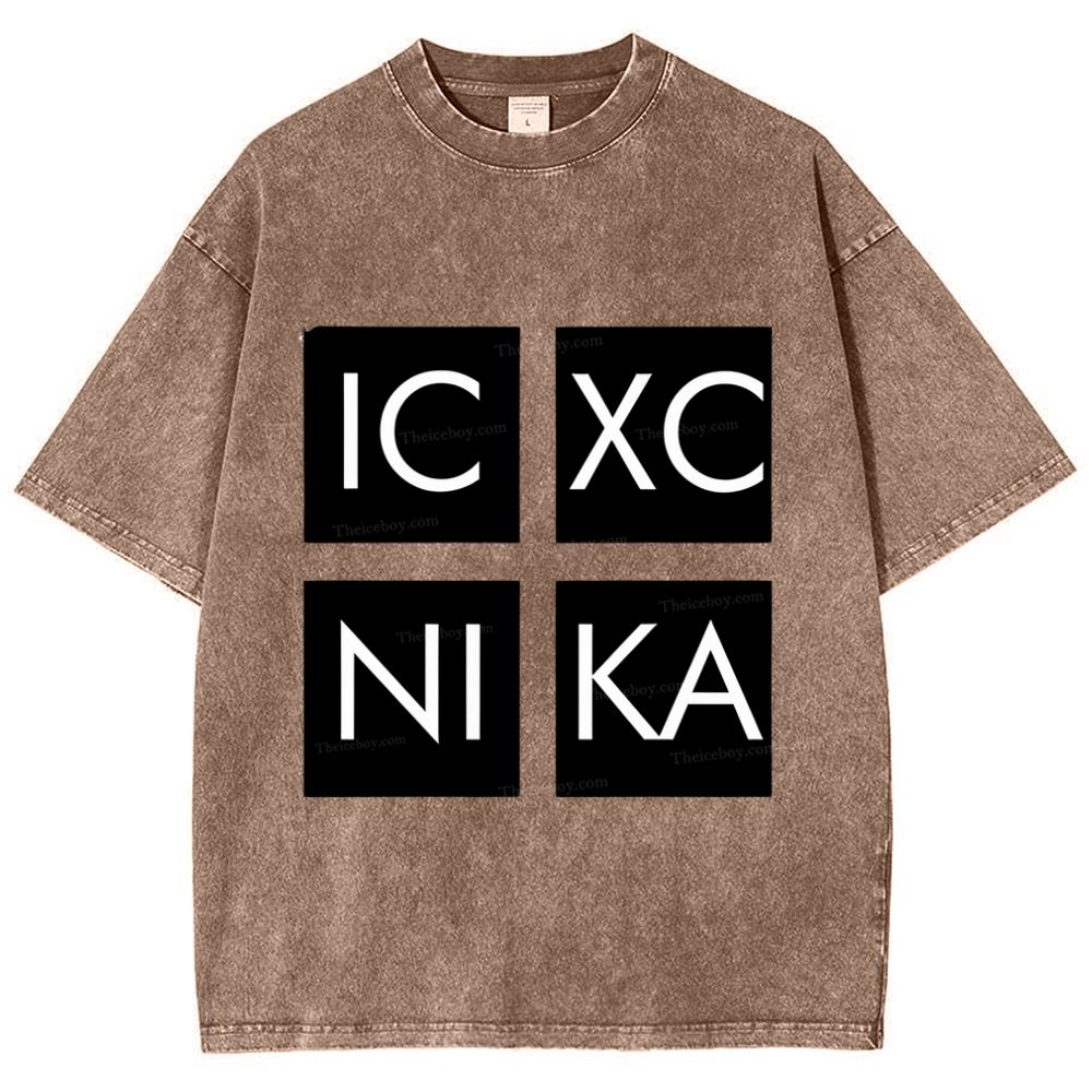 Jesus Christ Conquers ICXC NIKA Snowflake Vintage Cotton T-Shirt