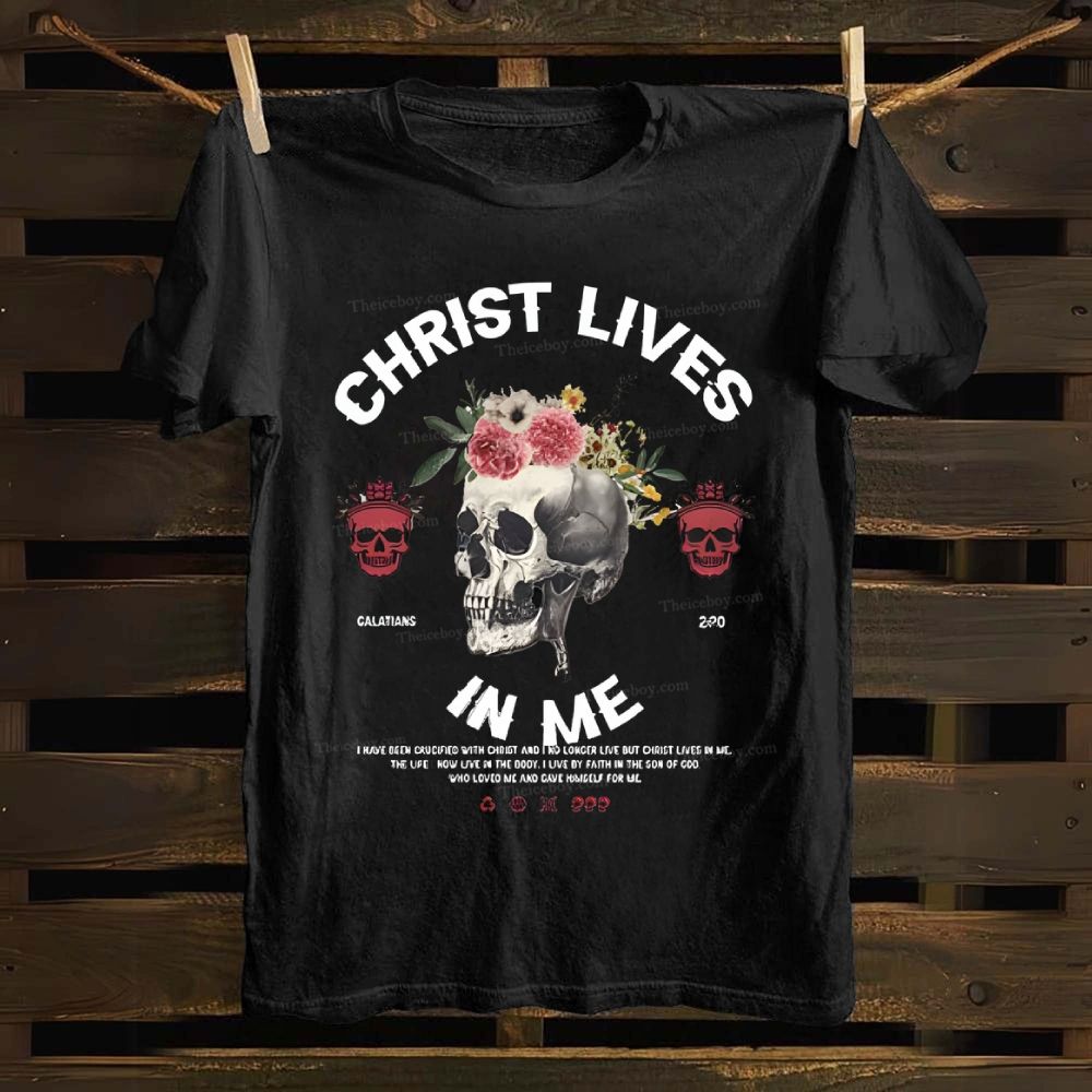 Christ Lives In Me Cotton T-shirt