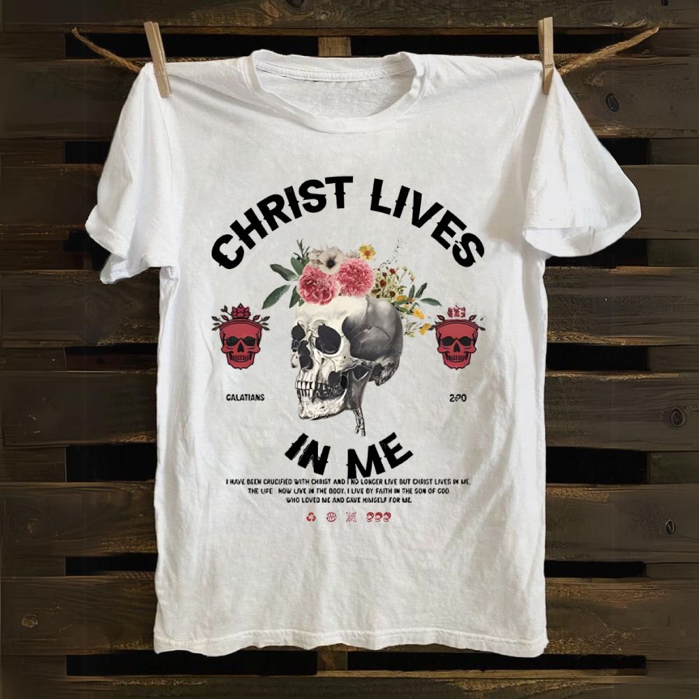 Christ Lives In Me Cotton T-shirt