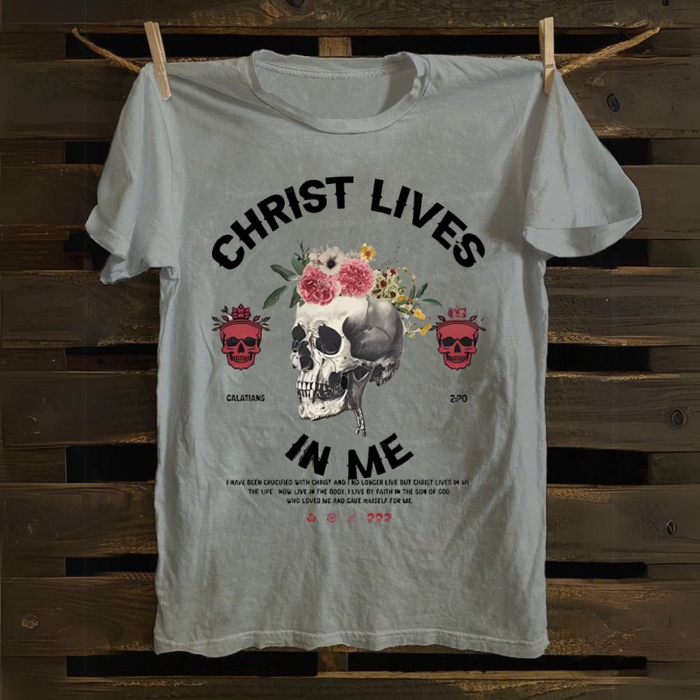 Christ Lives In Me Cotton T-shirt