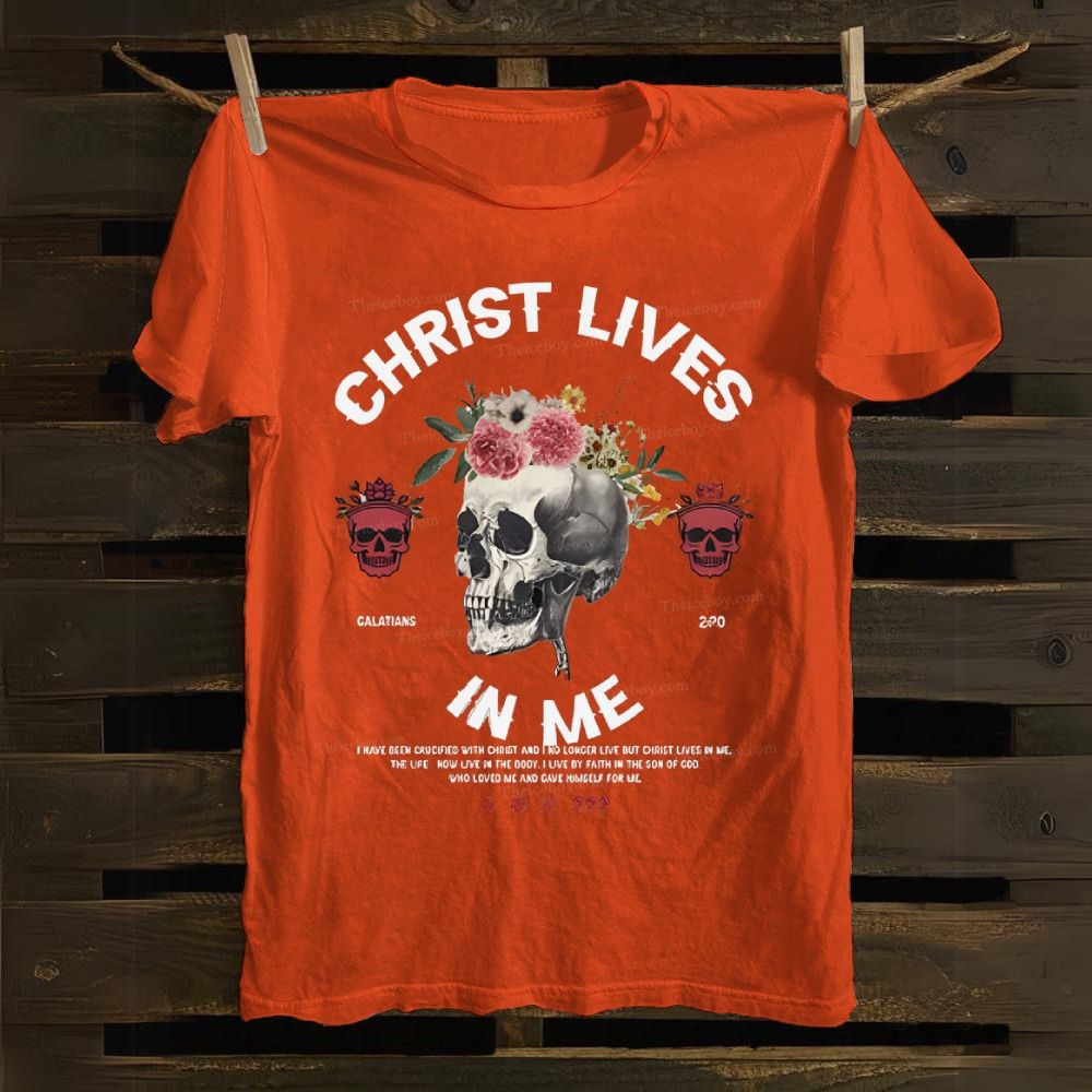 Christ Lives In Me Cotton T-shirt