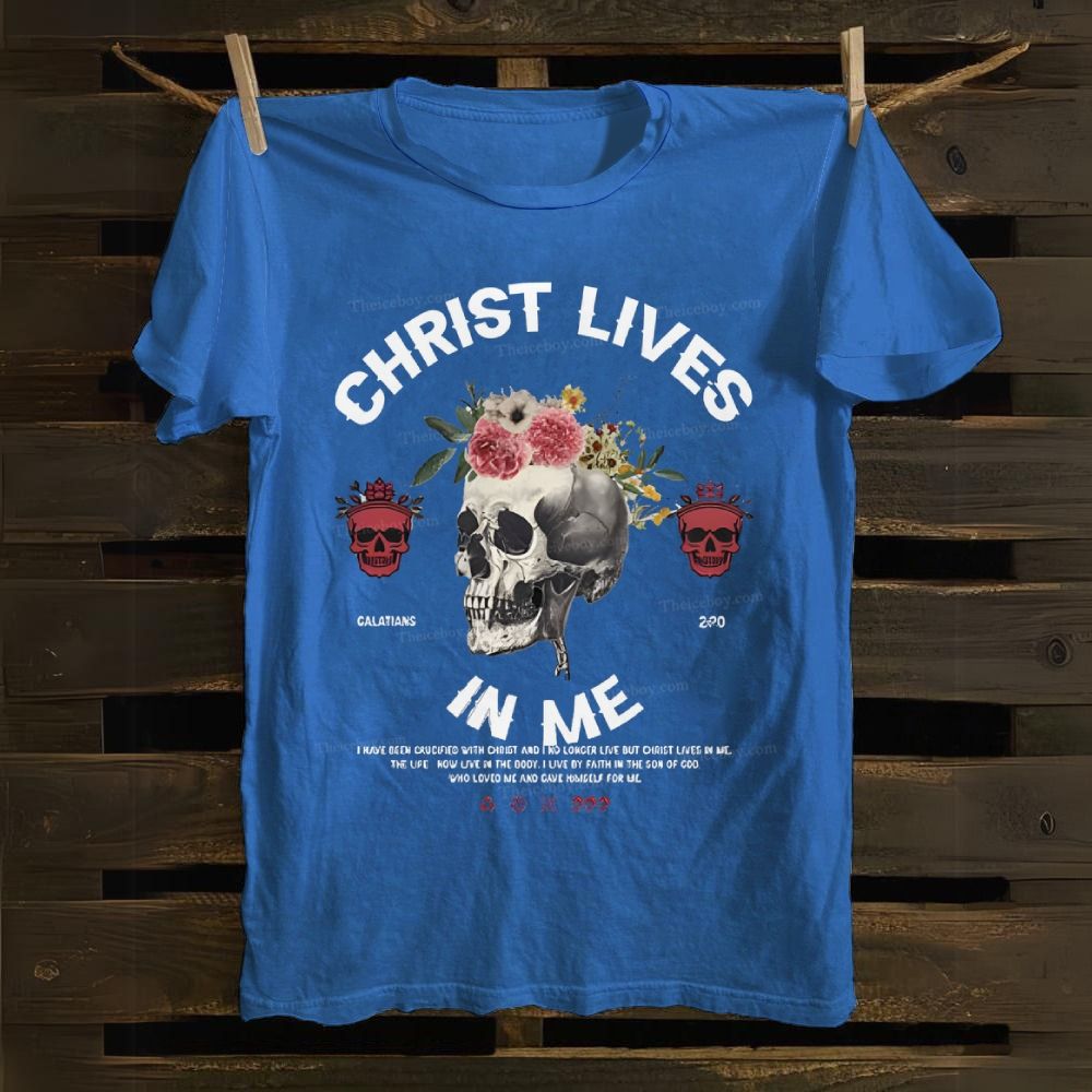 Christ Lives In Me Cotton T-shirt