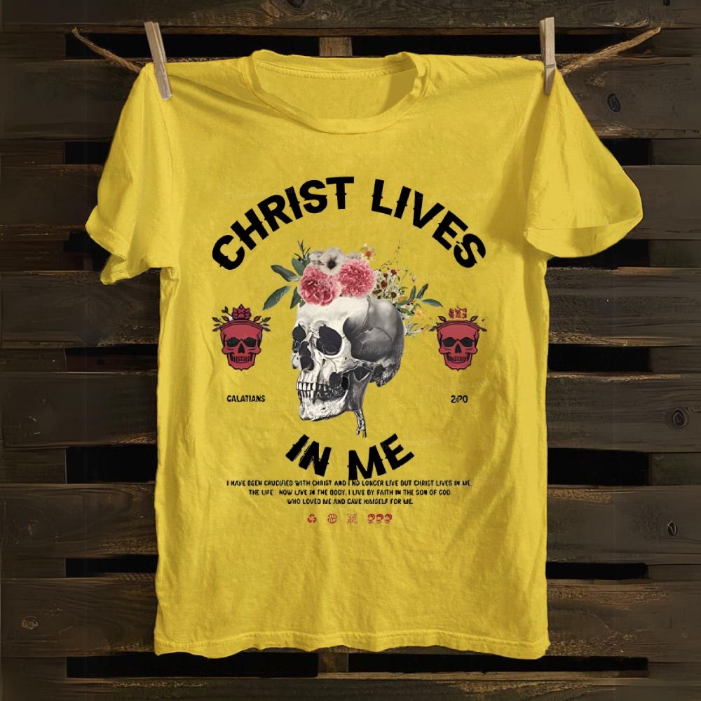 Christ Lives In Me Cotton T-shirt