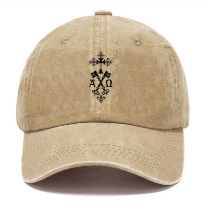 A Ω  Unisex Vintage Casual Washed Cap