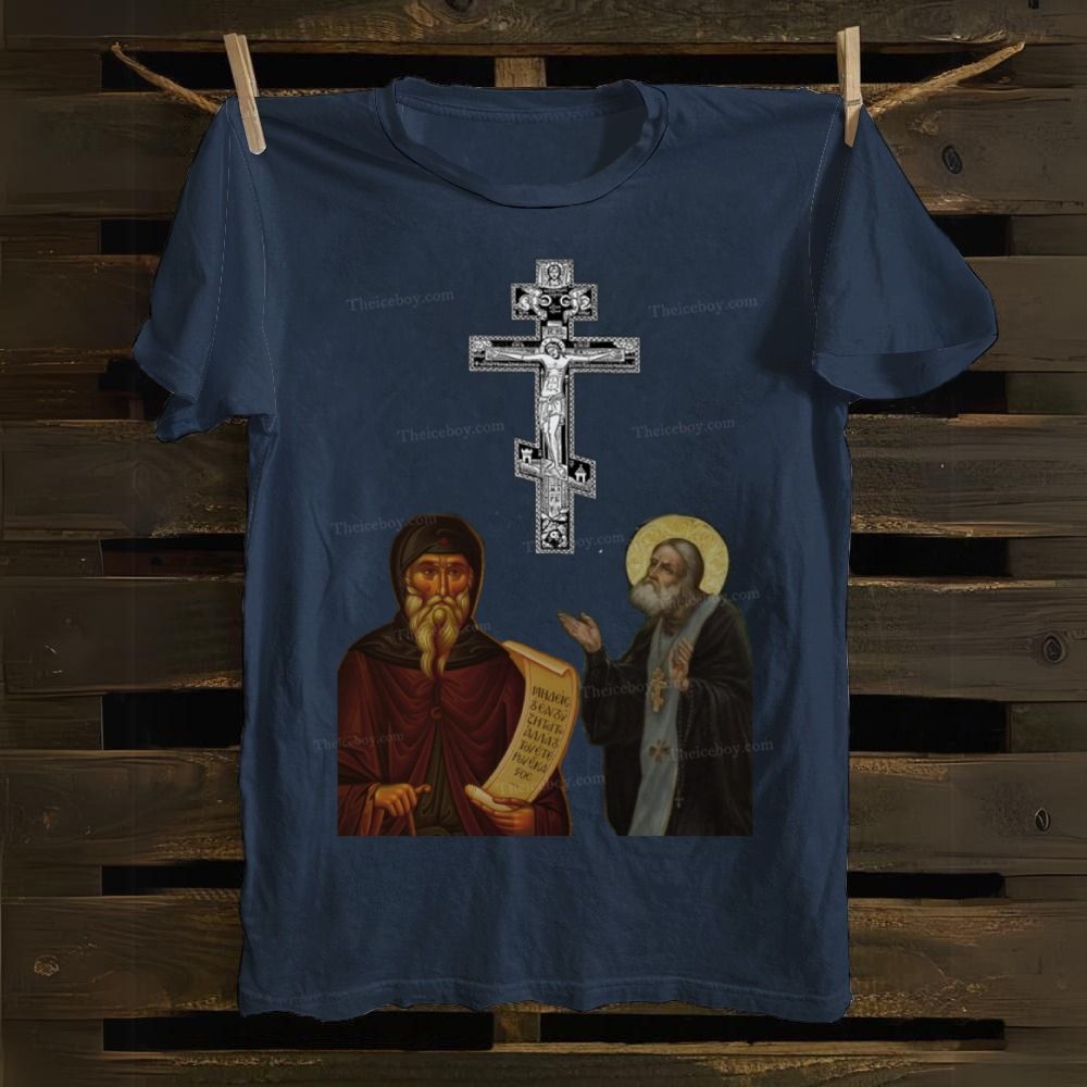 Orthodox CRoss Christ Saints Cotton T-shirt