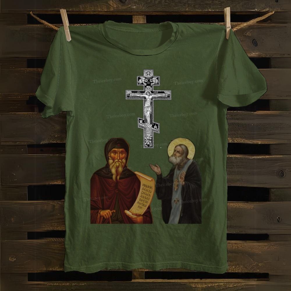 Orthodox CRoss Christ Saints Cotton T-shirt