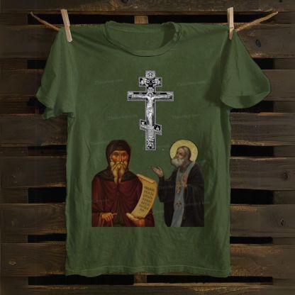 Orthodox CRoss Christ Saints Cotton T-shirt