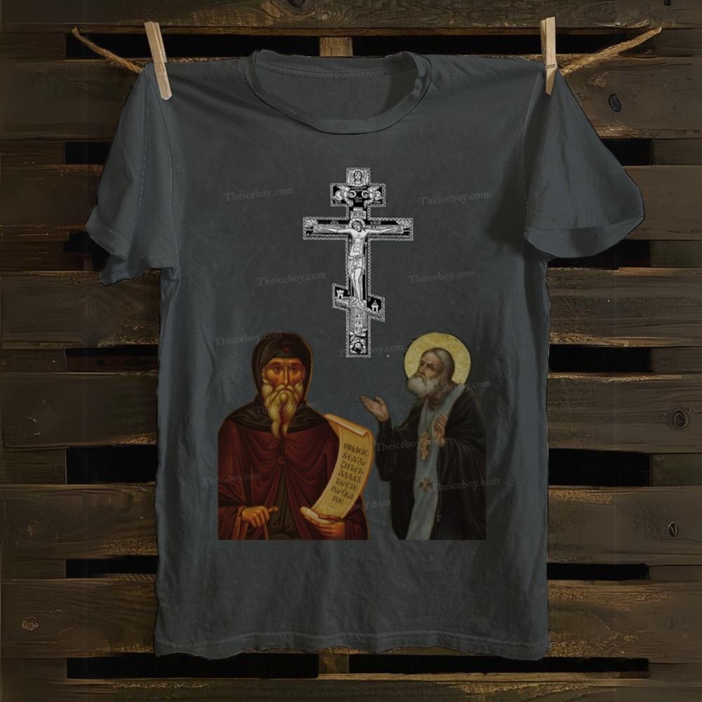 Orthodox CRoss Christ Saints Cotton T-shirt