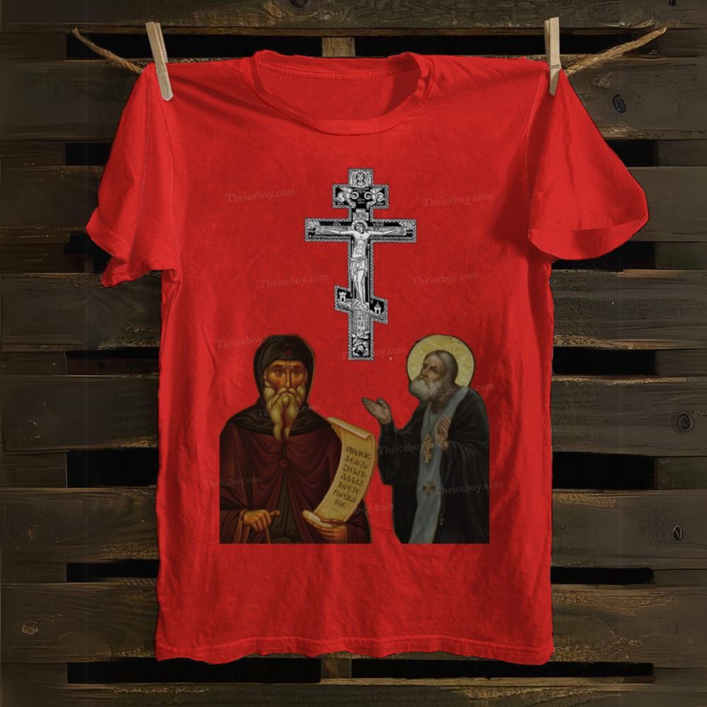 Orthodox CRoss Christ Saints Cotton T-shirt